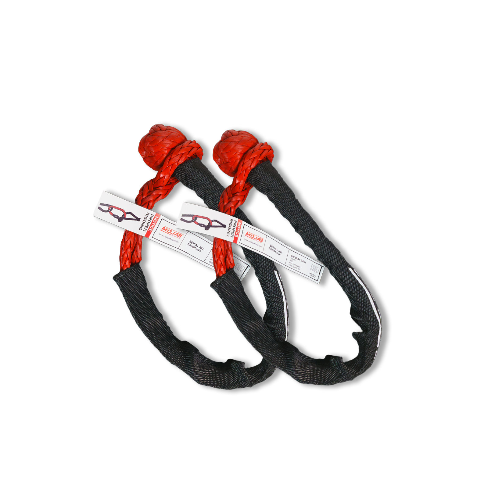 Soft Shackle 3/8'' x 24” with sleeve and bag (Set of 2 Shackles) (Life ...