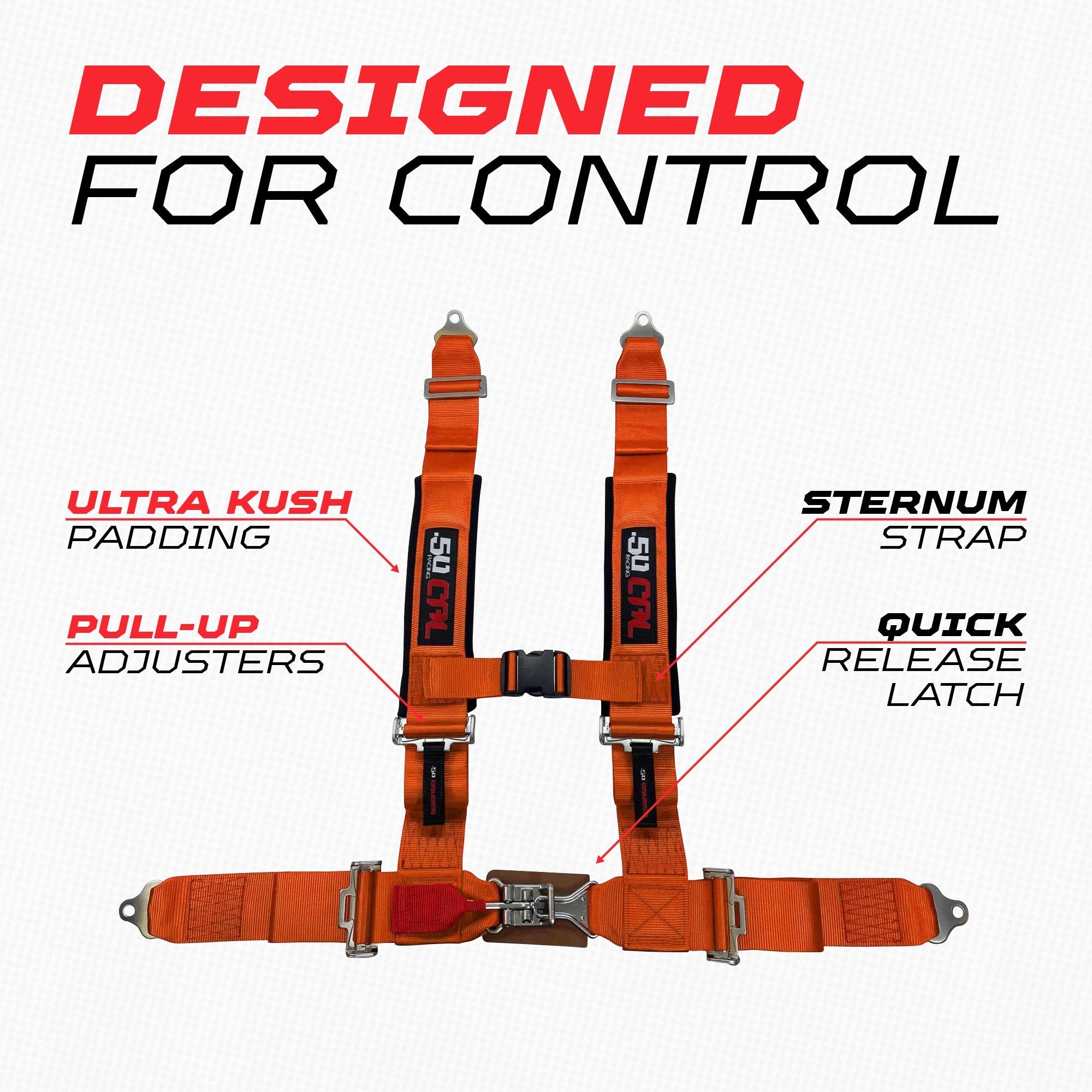 2" 4 point Harness 50 Caliber Racing Harness