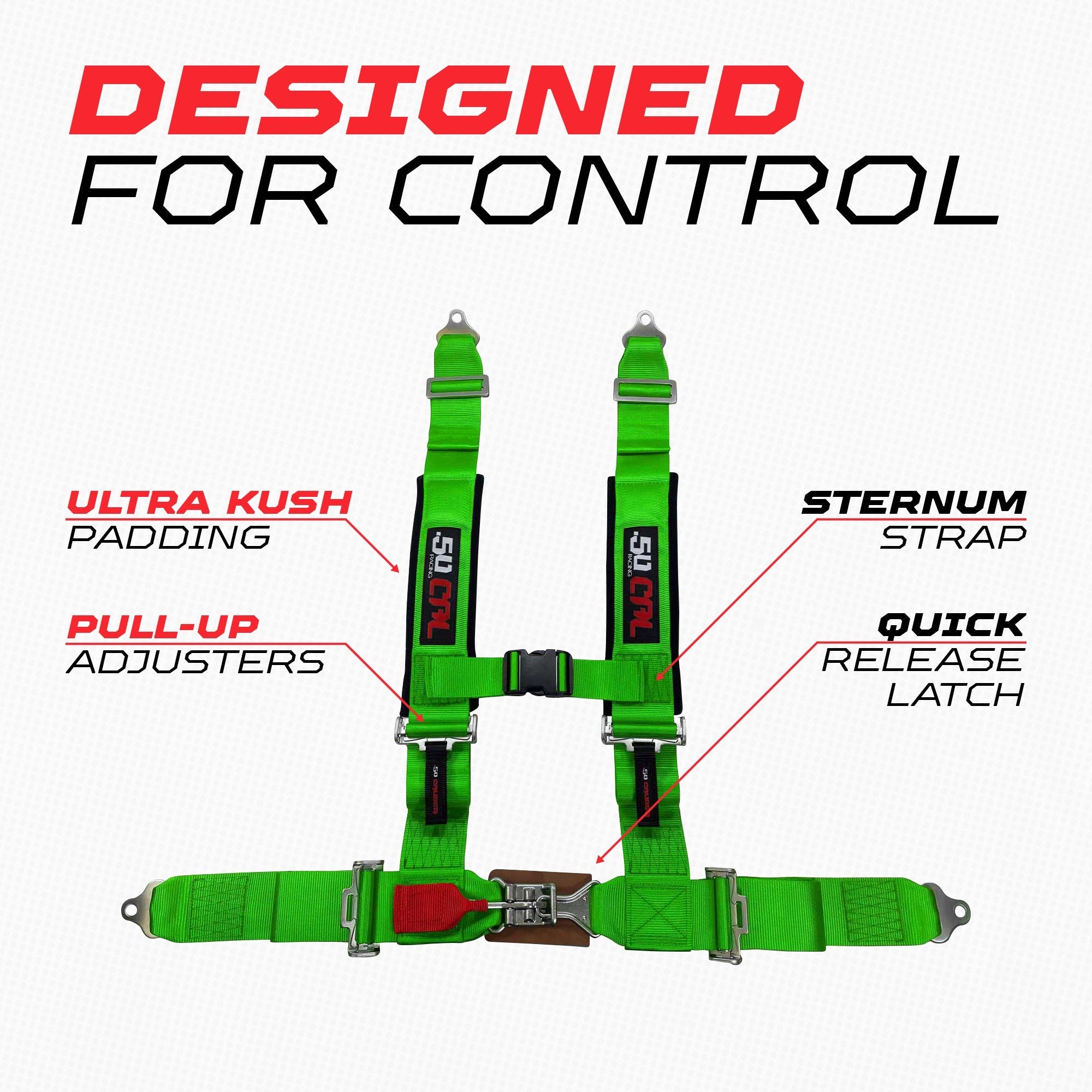2" 4 point Harness 50 Caliber Racing Harness