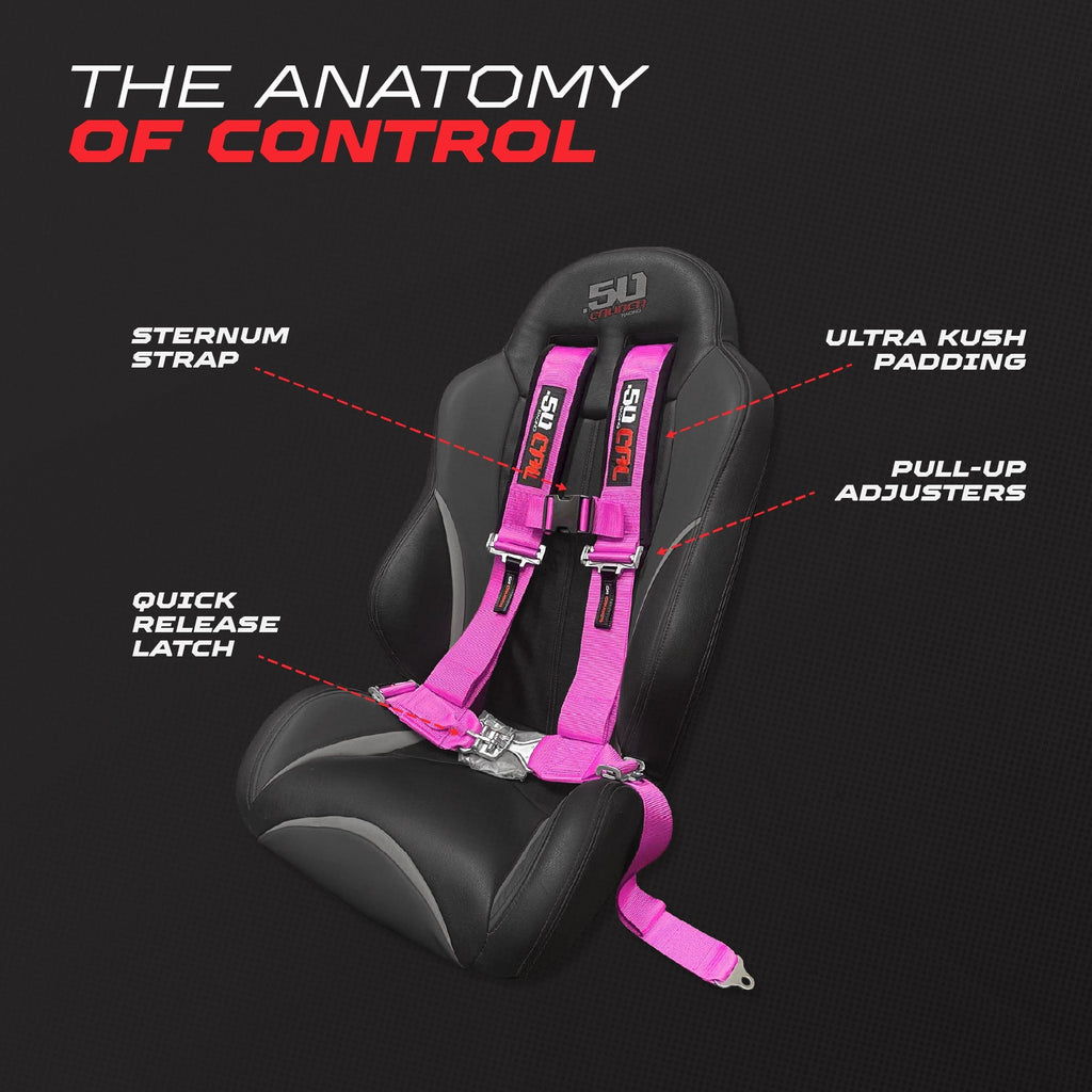 3" 4 point Harness Seat Belt 50 Caliber Racing