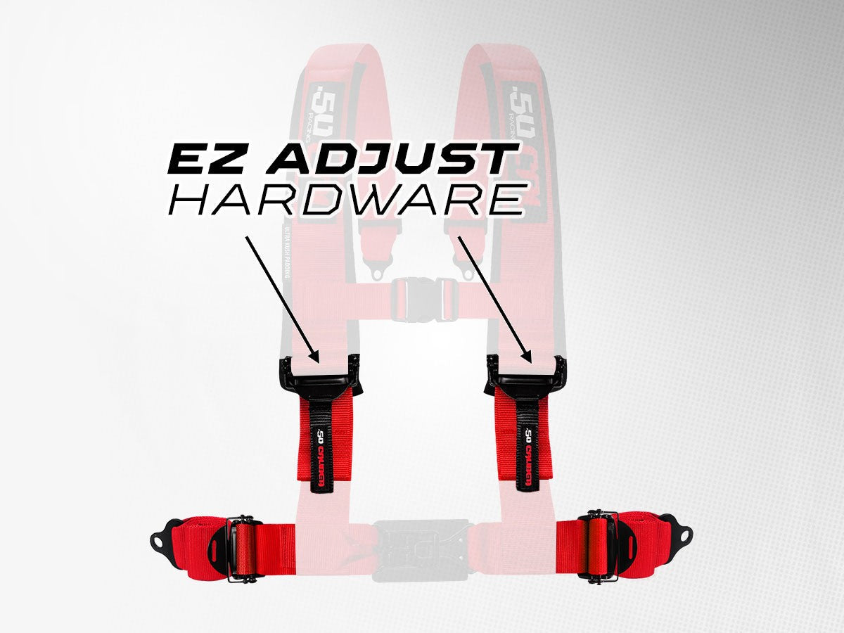 2" & 3" 4pt & 5pt Elite Series Race Latch "EZ" Adjust Harness