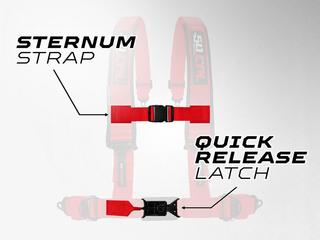 2" & 3" 4pt & 5pt Elite Series Race Latch "EZ" Adjust Harness