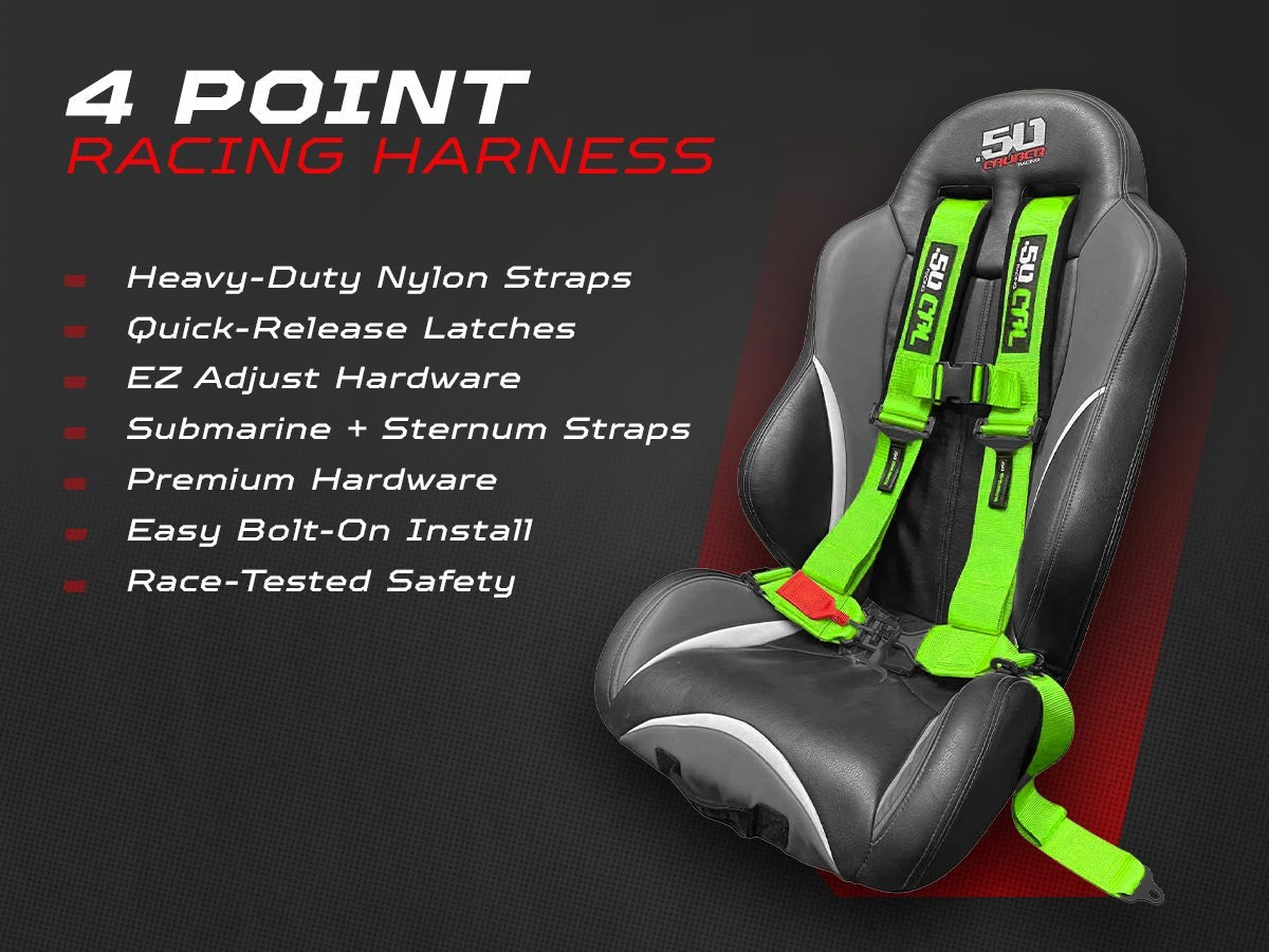 2" & 3" 4pt & 5pt Elite Series Race Latch "EZ" Adjust Harness