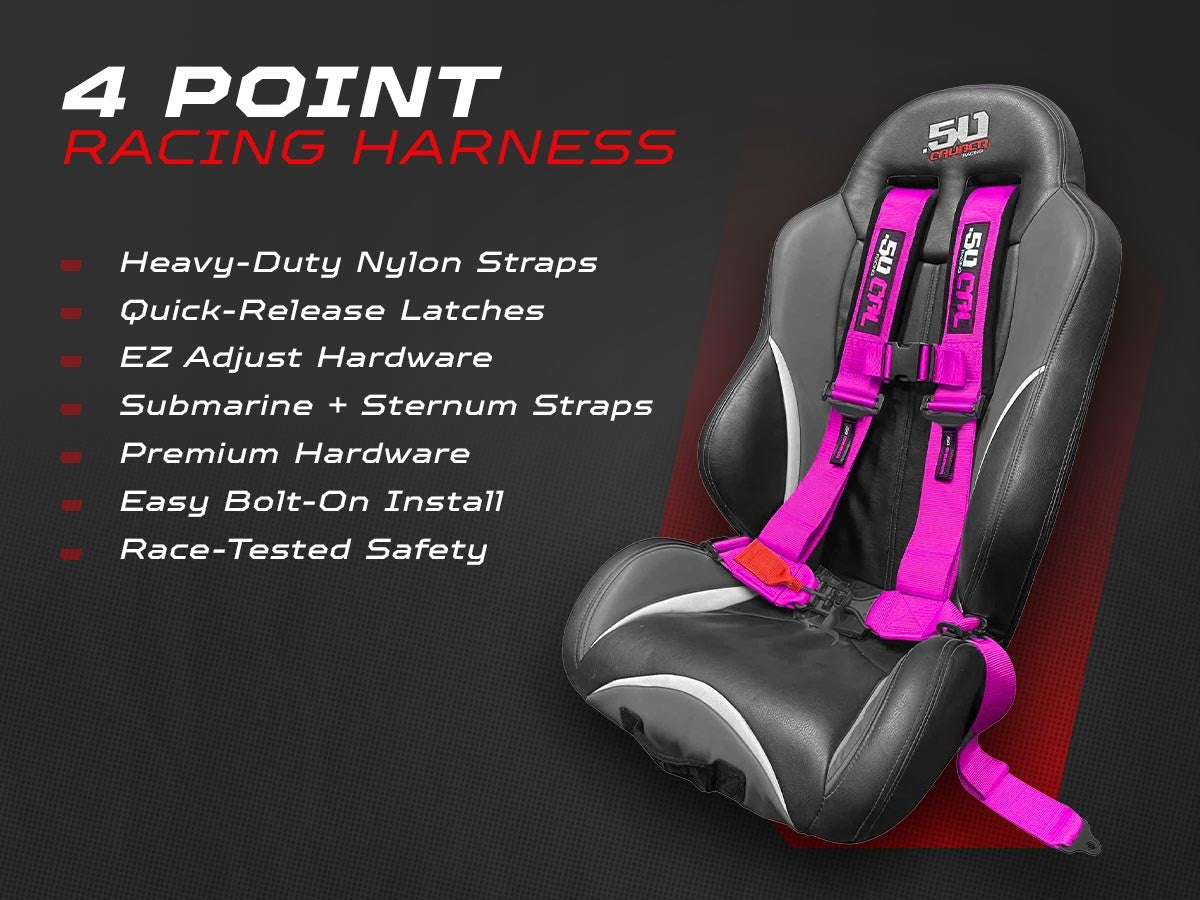 2" & 3" 4pt & 5pt Elite Series Race Latch "EZ" Adjust Harness