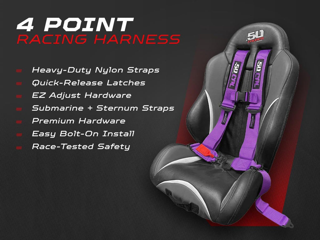 2" & 3" 4pt & 5pt Elite Series Race Latch "EZ" Adjust Harness