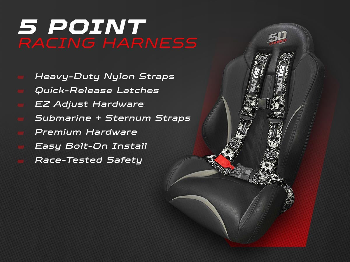 2" & 3" 4pt & 5pt Elite Series Race Latch "EZ" Adjust Harness