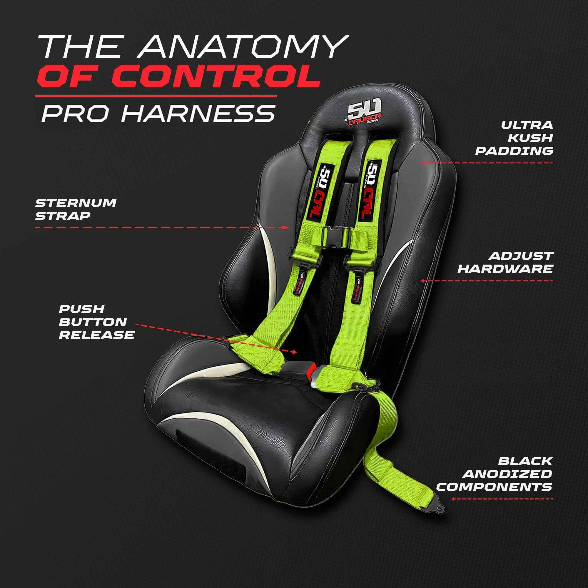 2" & 3" 4 point Harness with push button release