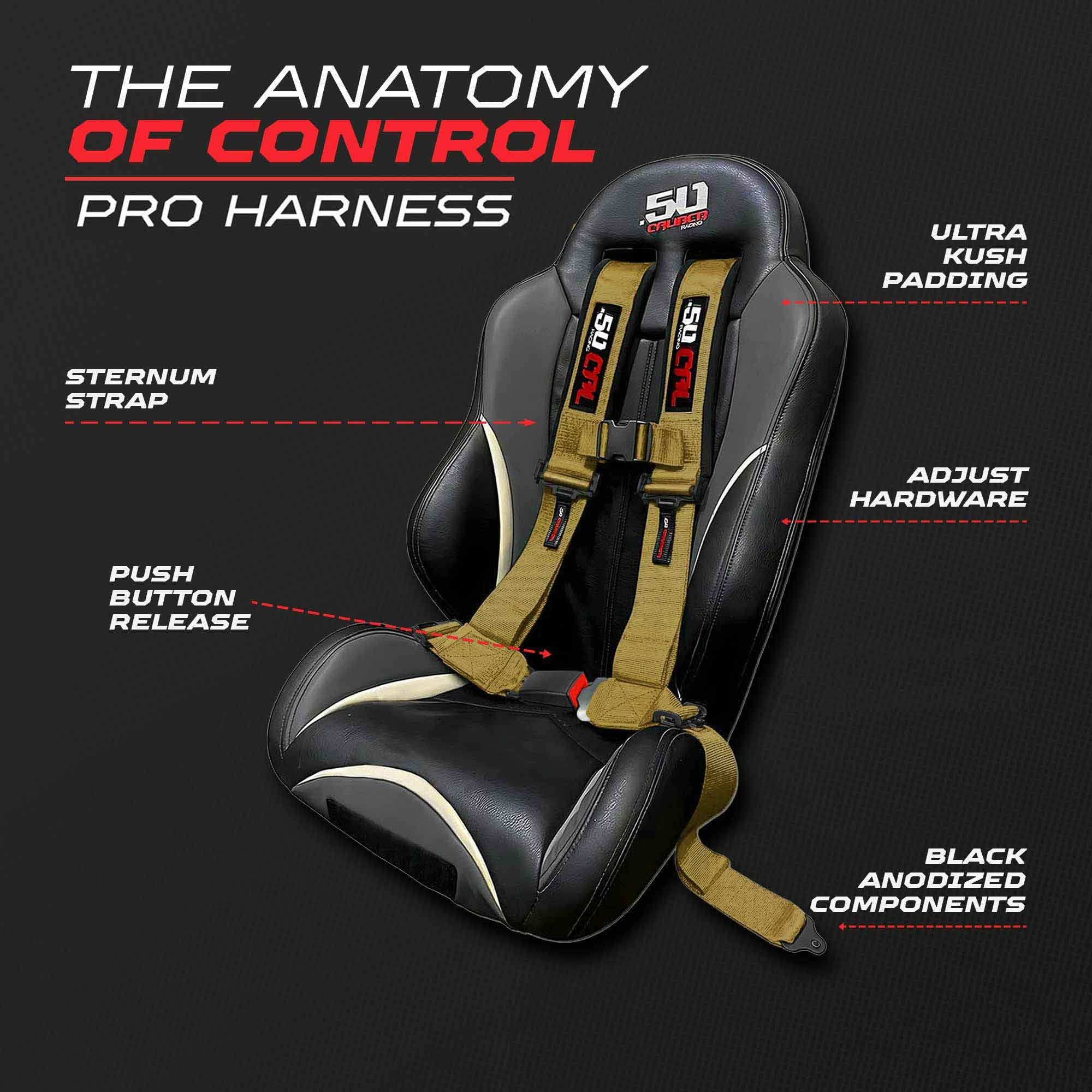 2" & 3" 4 point Harness with push button release