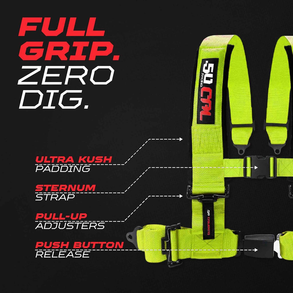 2" & 3" 4 point Harness with push button release