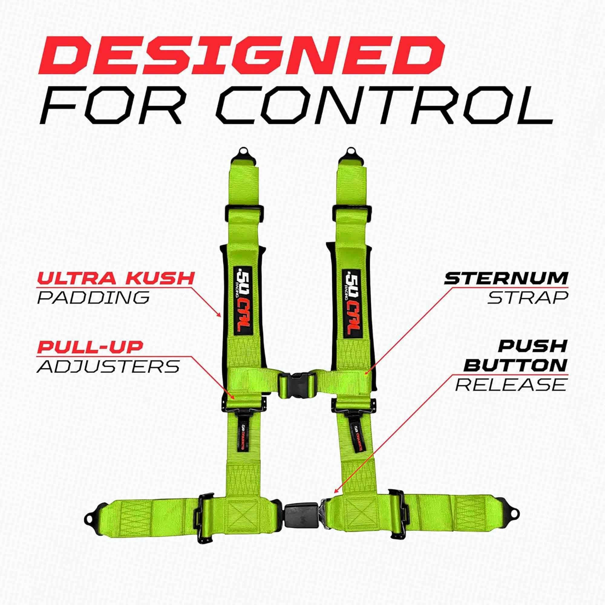 2" & 3" 4 point Harness with push button release