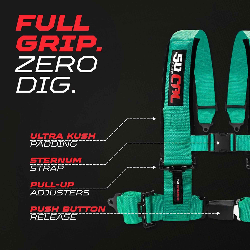 2" & 3" 4 point Harness with push button release