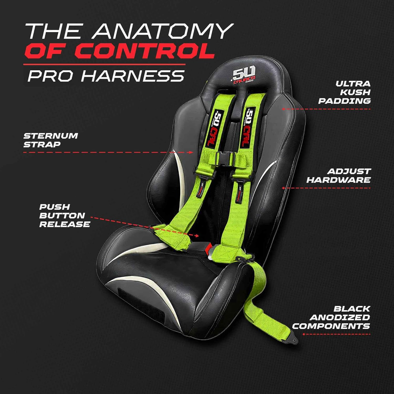2" & 3" 4 point Harness with push button release