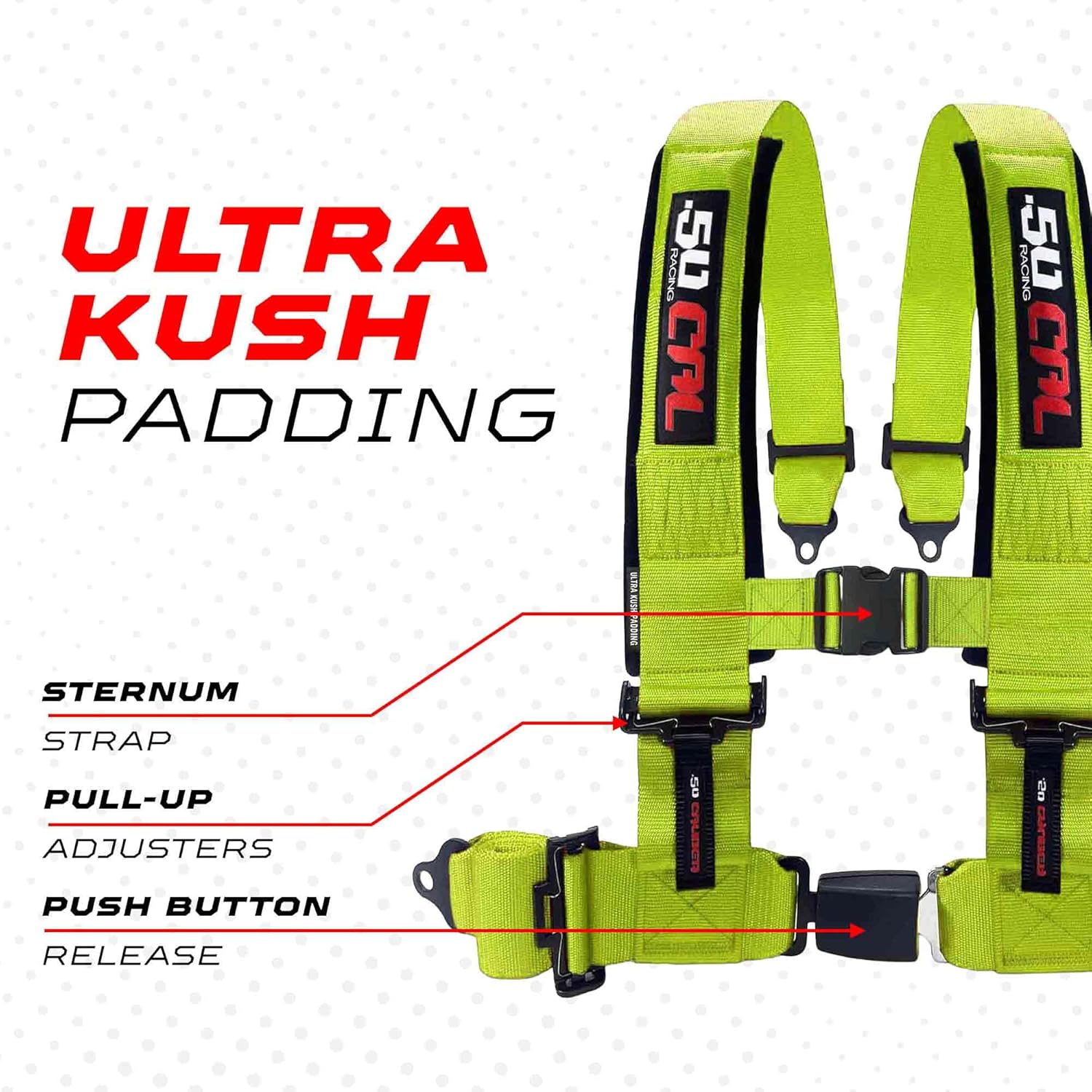 2" & 3" 4 point Harness with push button release