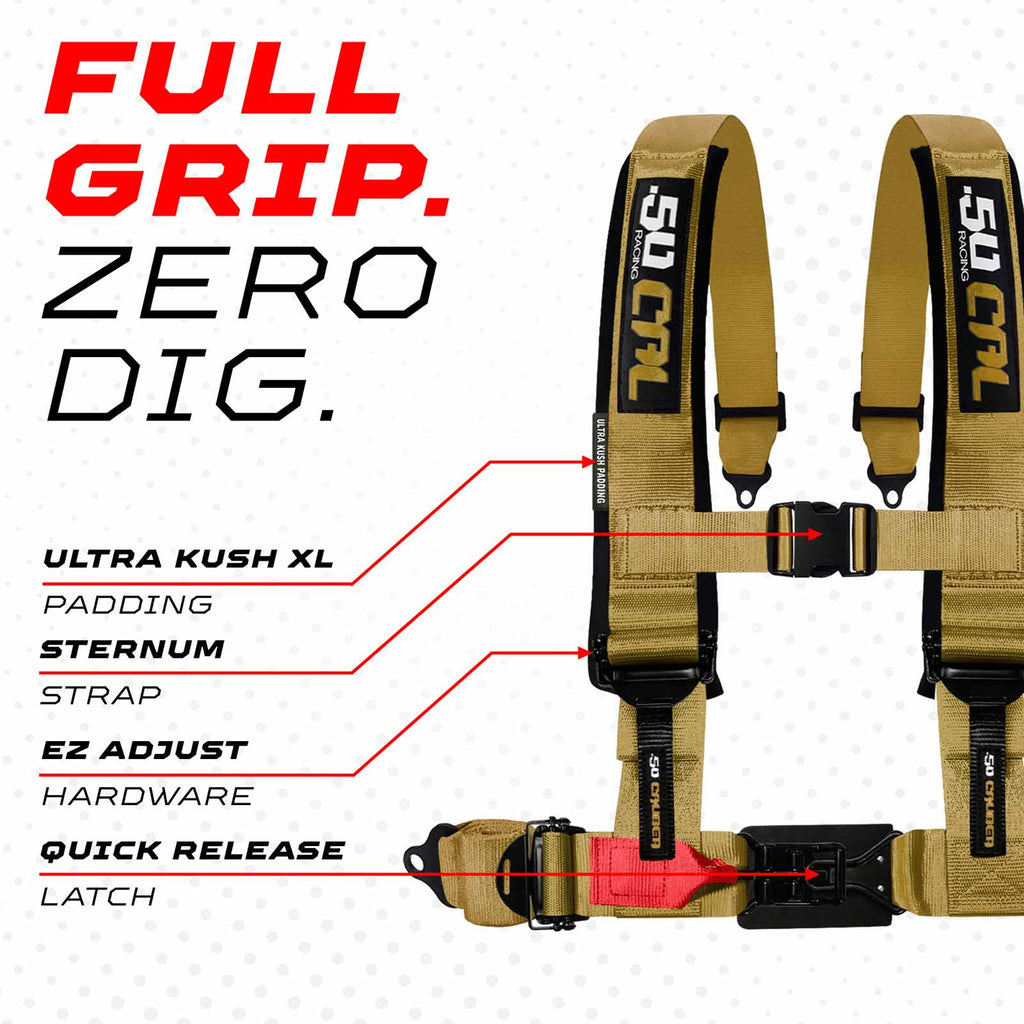 2" & 3" 4pt & 5pt Elite Series Race Latch "EZ" Adjust Harness
