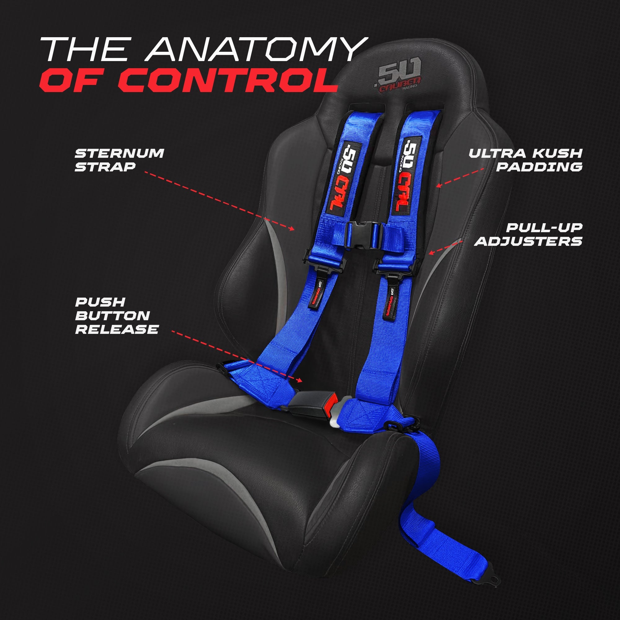 2" & 3" 4 point Harness with push button release