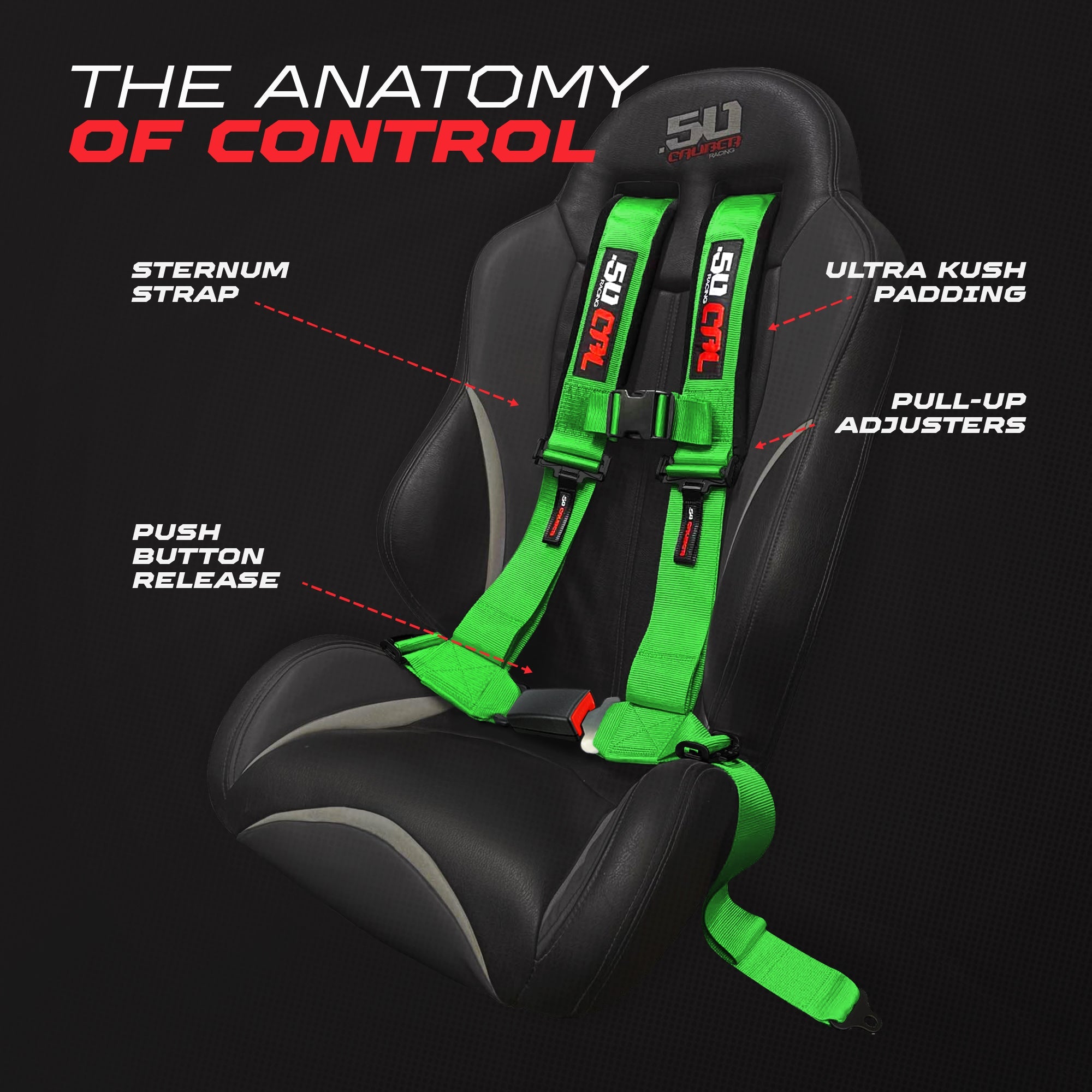 2" & 3" 4 point Harness with push button release
