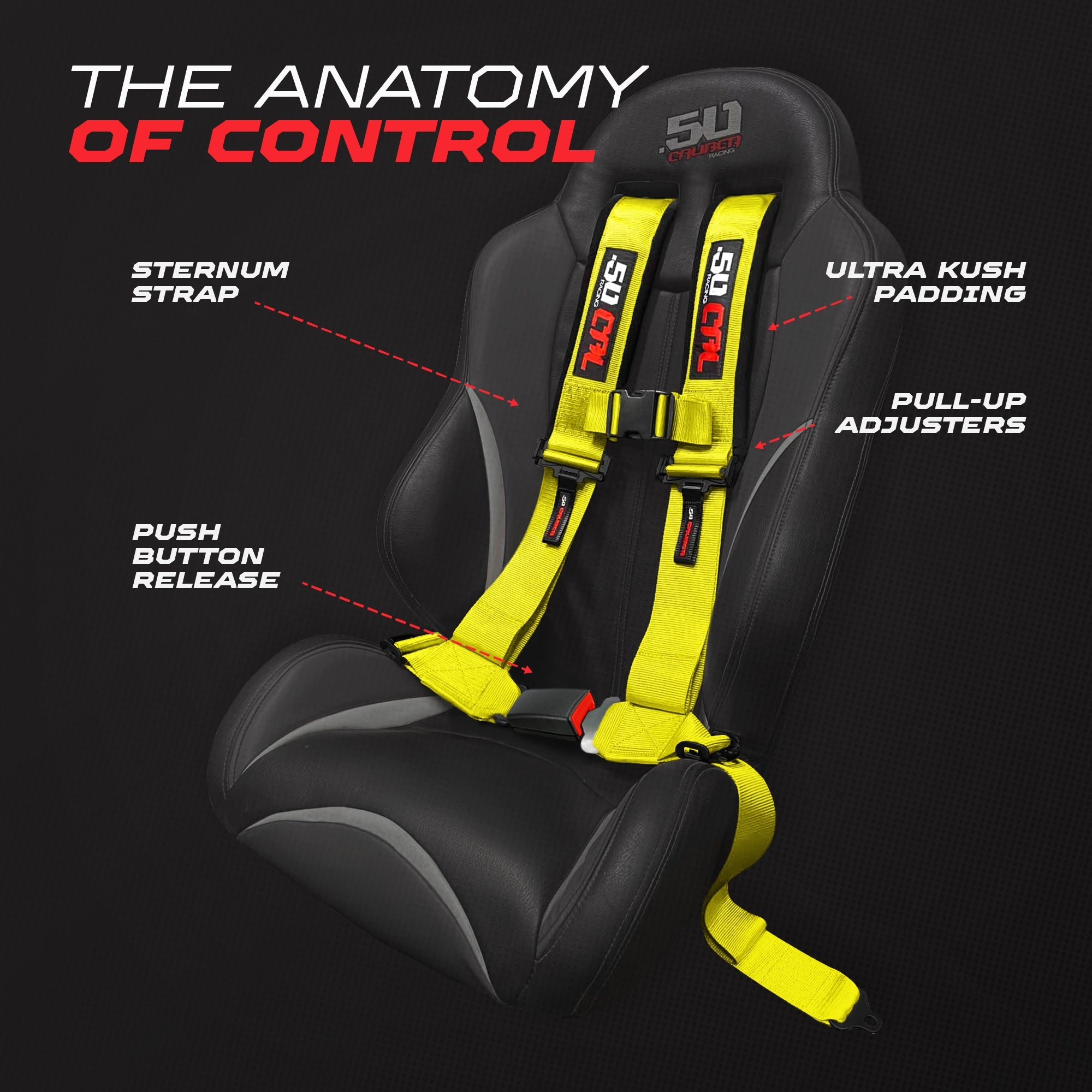 2" & 3" 4 point Harness with push button release