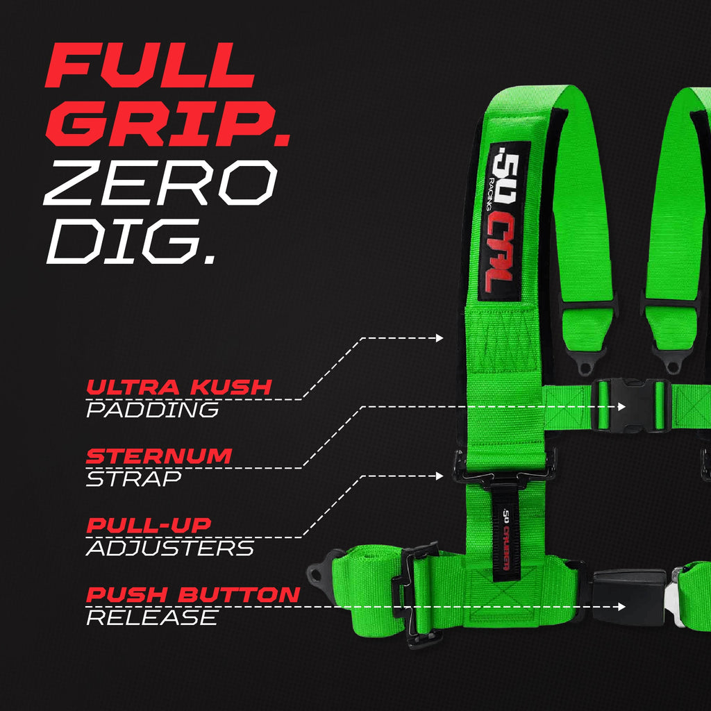 2" & 3" 4 point Harness with push button release