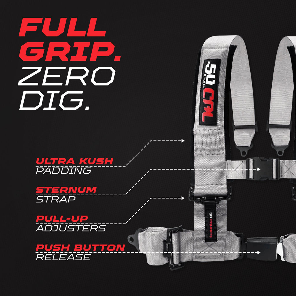 2" & 3" 4 point Harness with push button release