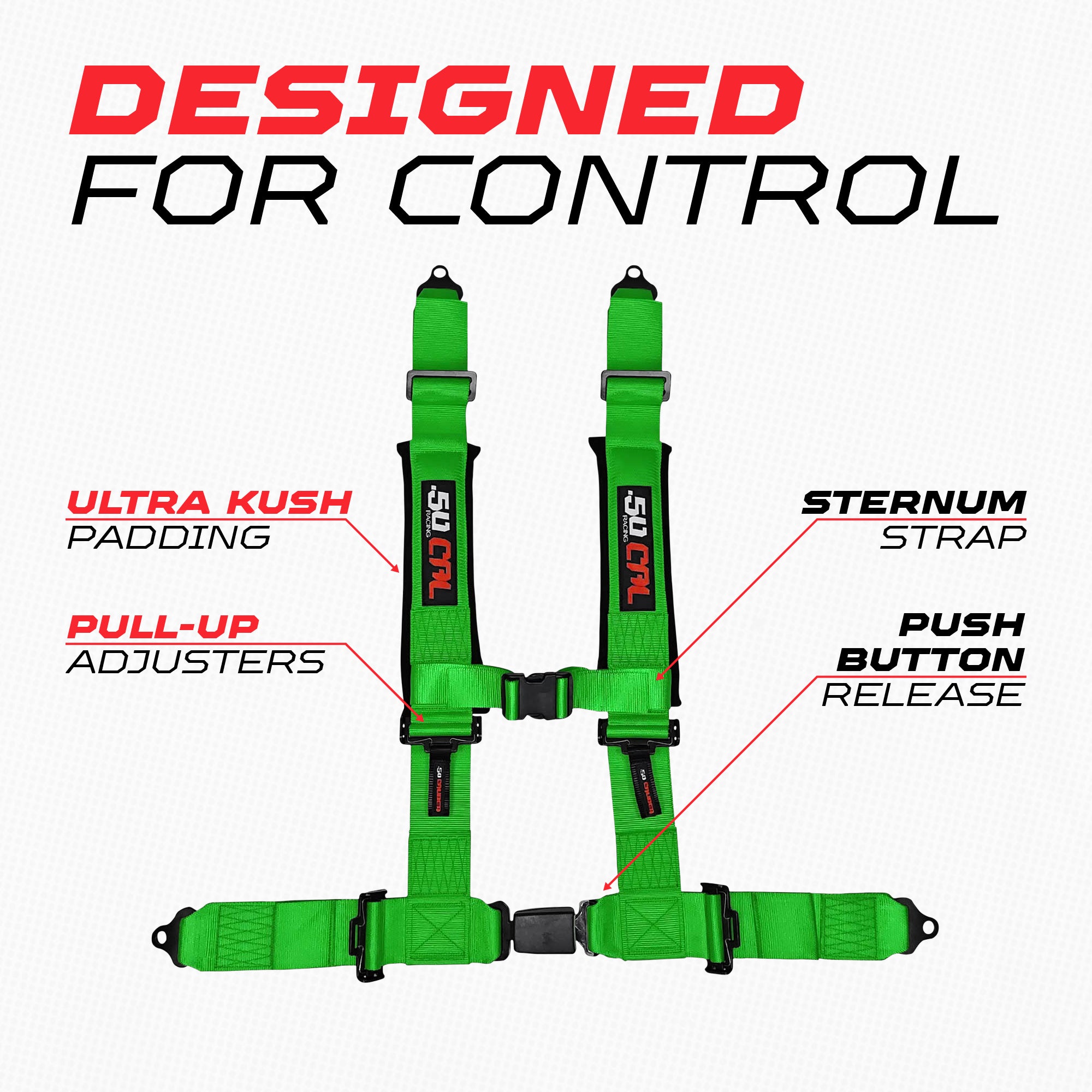 2" & 3" 4 point Harness with push button release