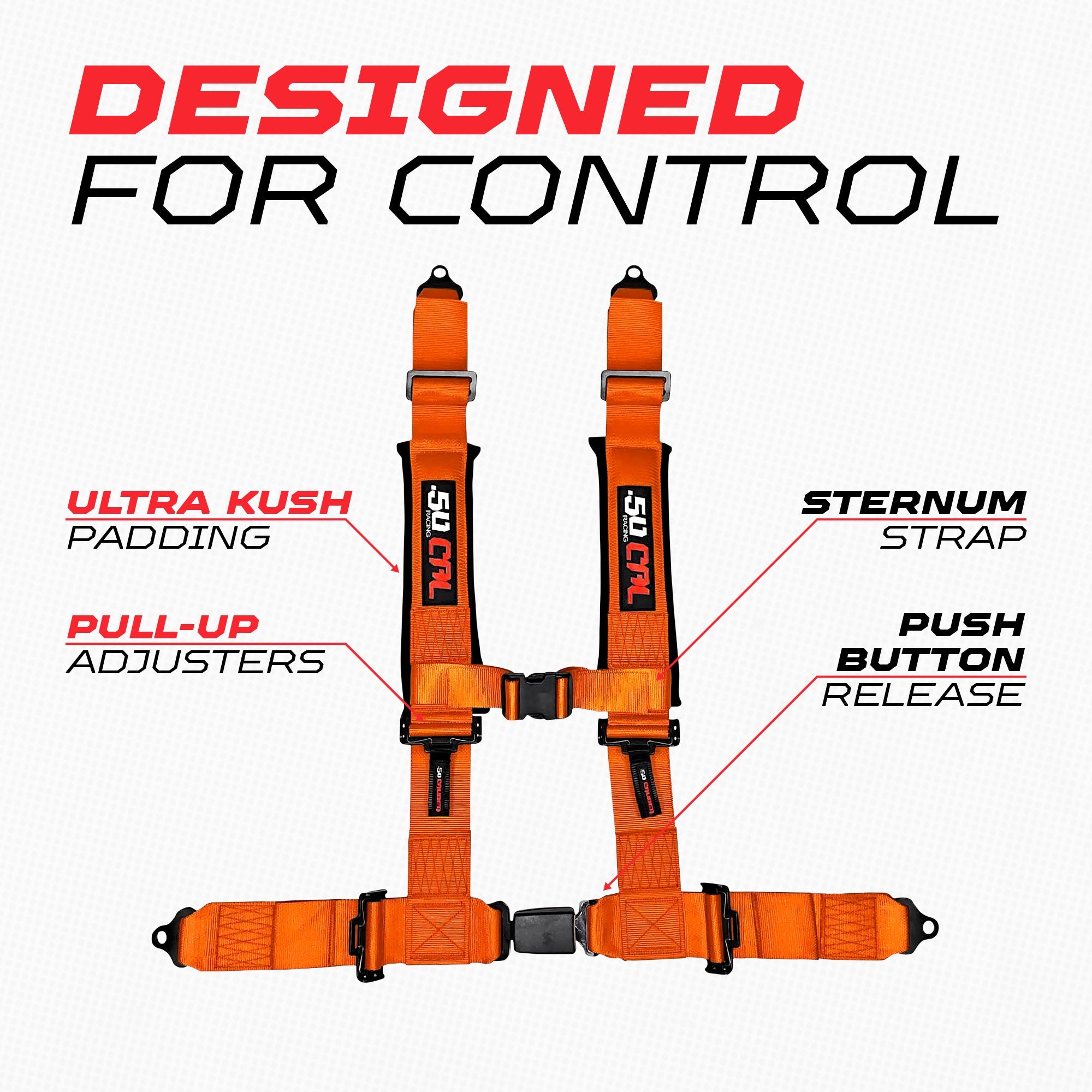 2" & 3" 4 point Harness with push button release
