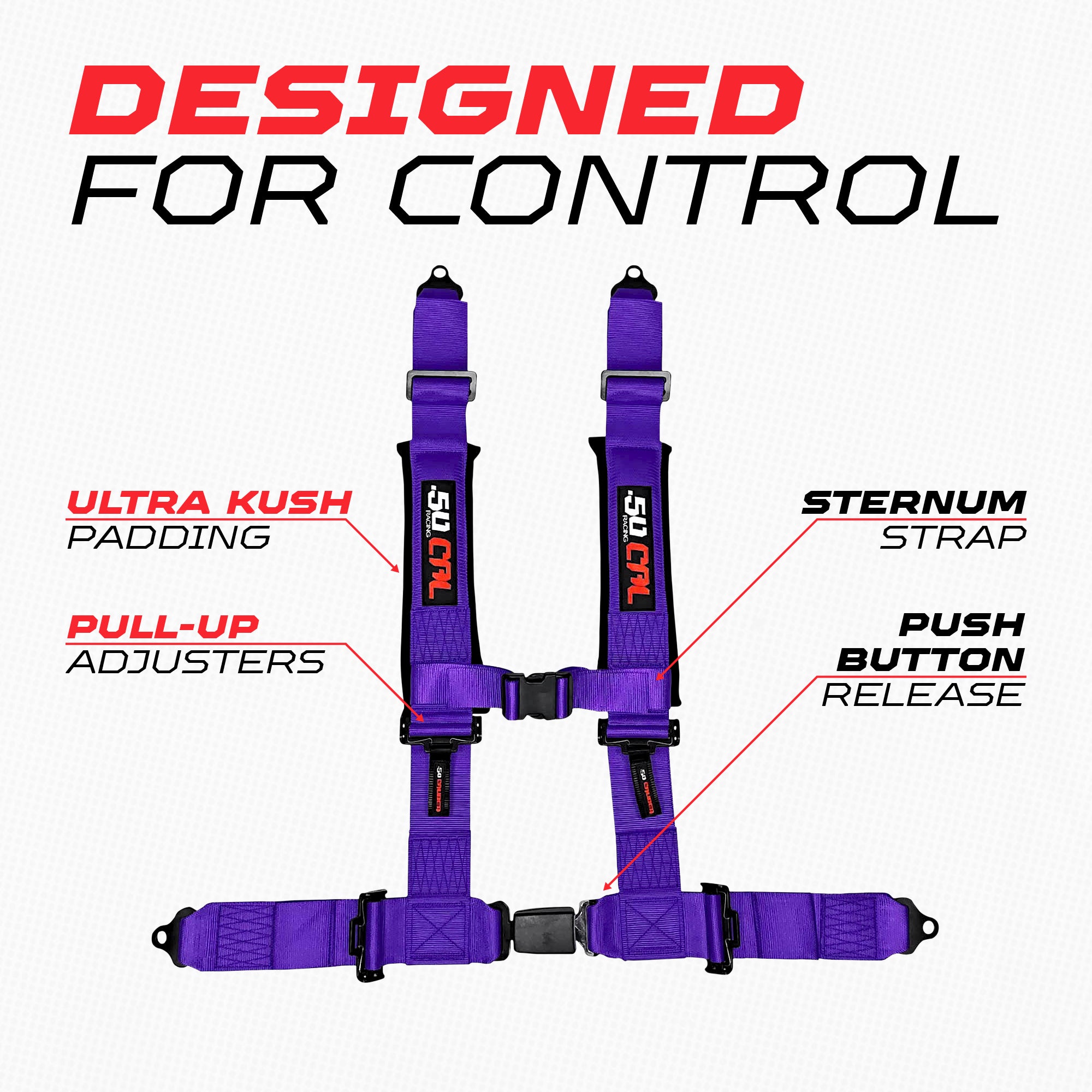 2" & 3" 4 point Harness with push button release