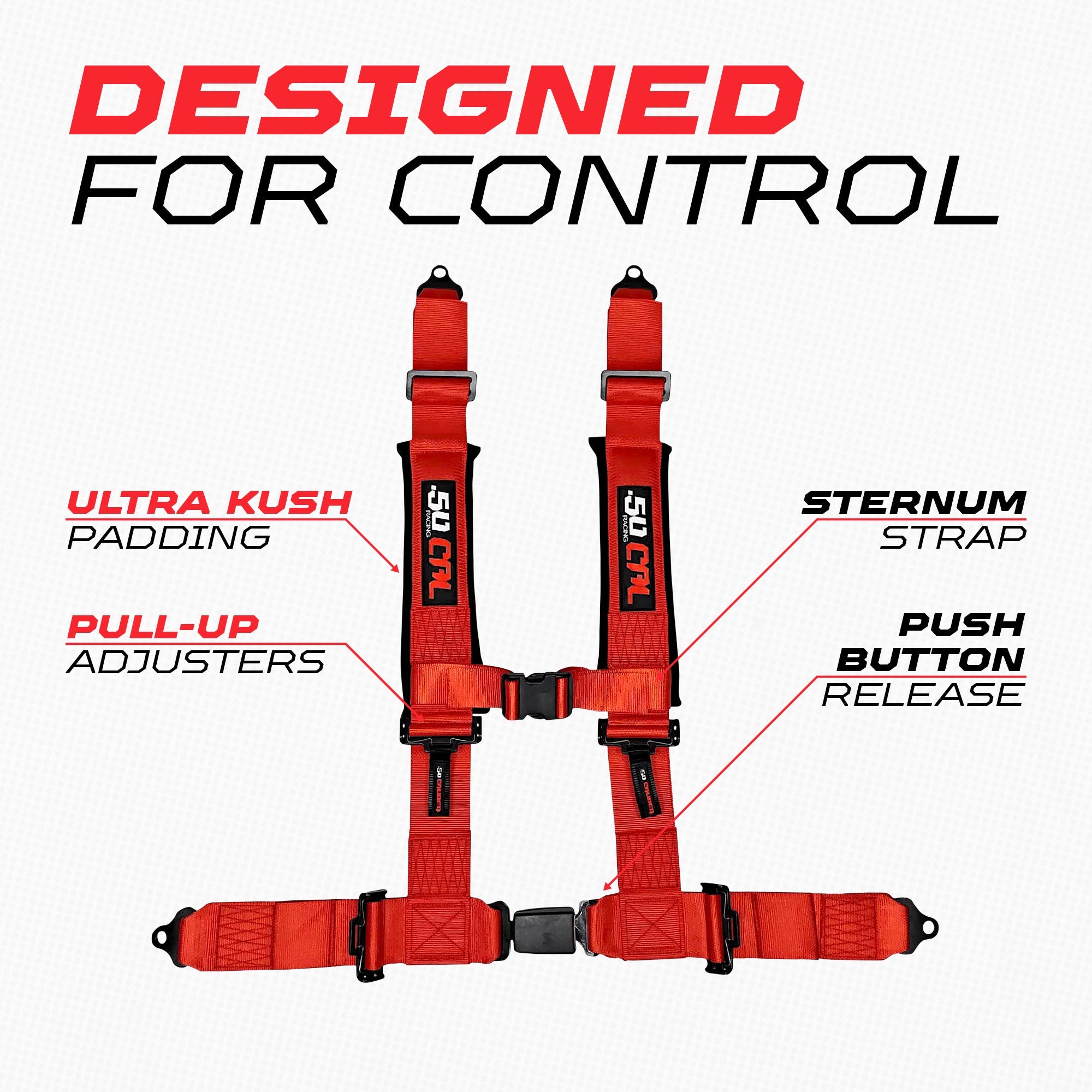 2" & 3" 4 point Harness with push button release