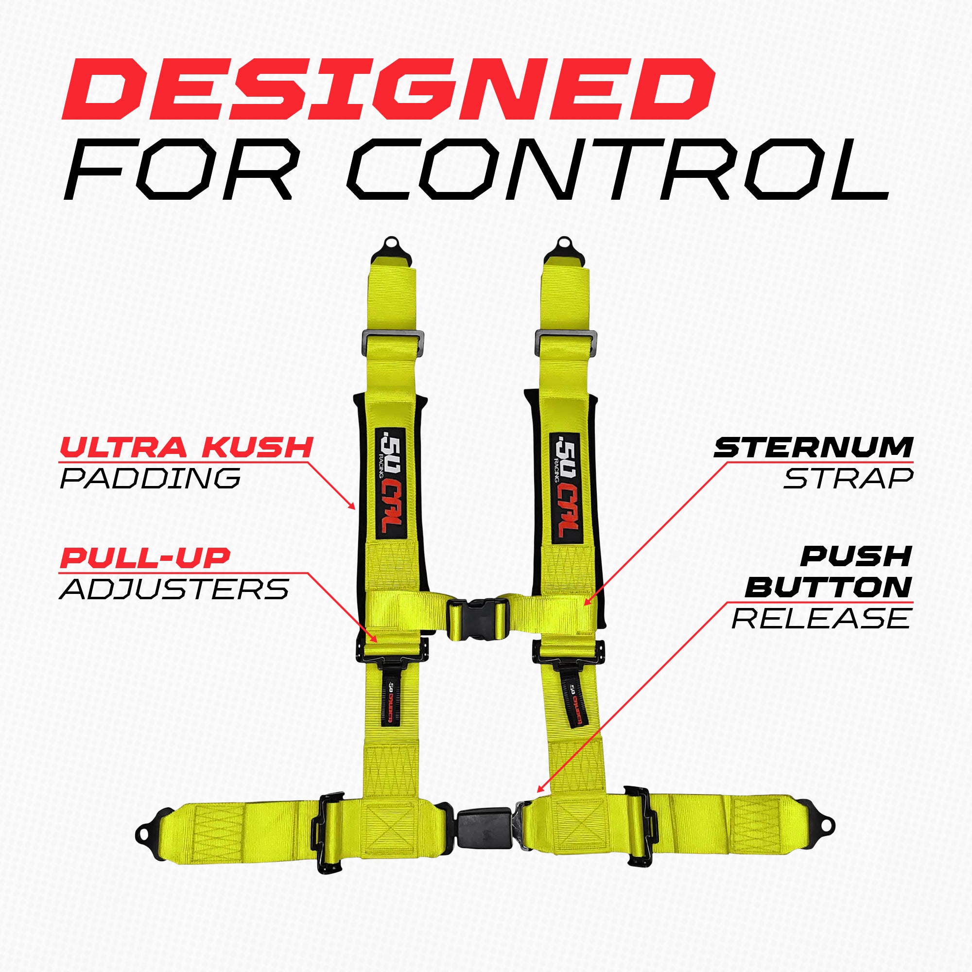 2" & 3" 4 point Harness with push button release