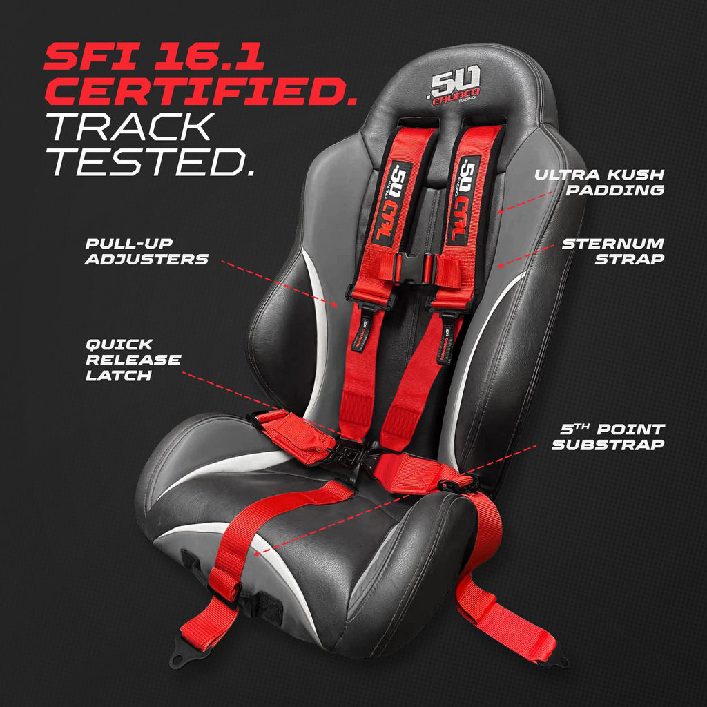SFI Approved 2" and  3" 5 point Harness, Racing Harness