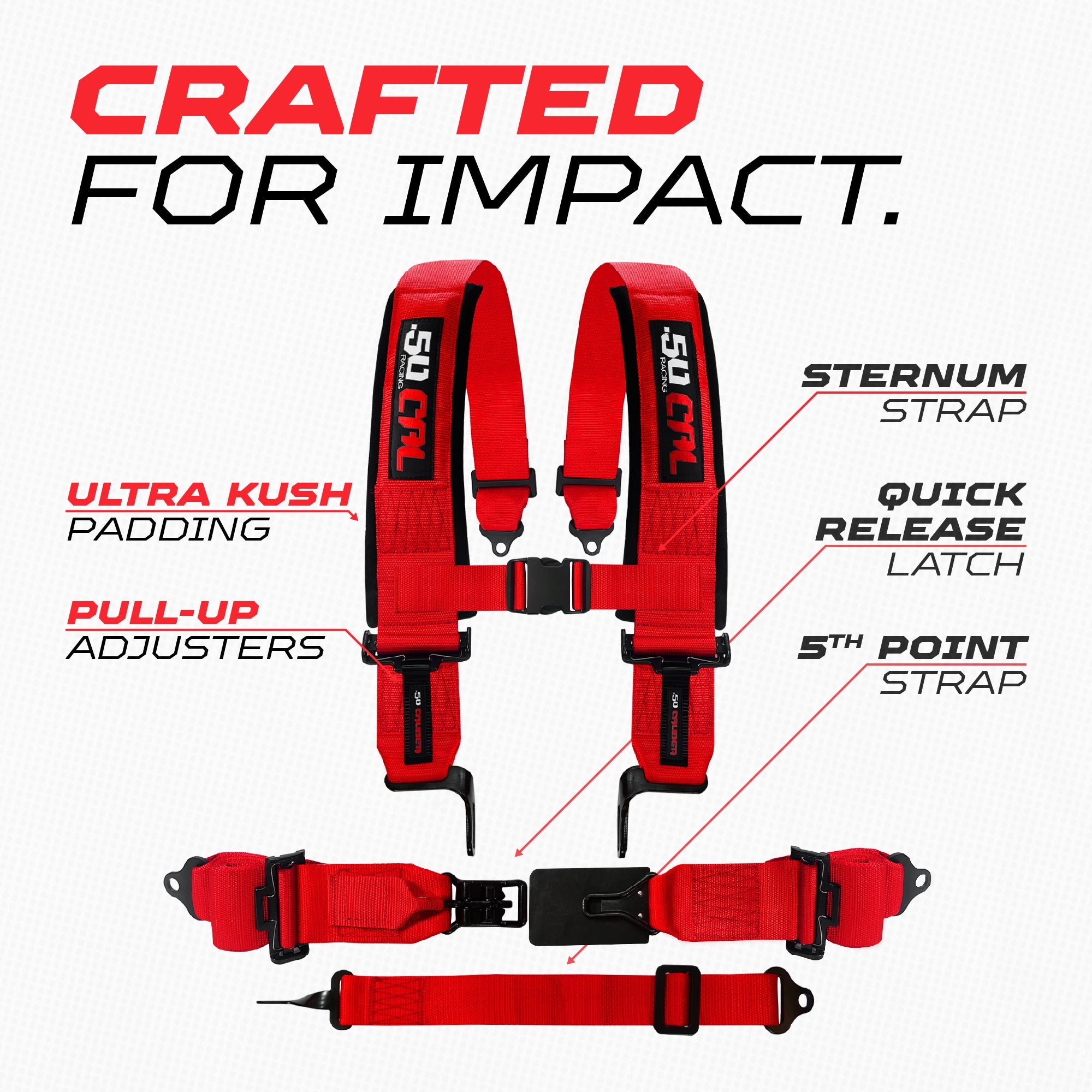 SFI Approved 2" and  3" 5 point Harness, Racing Harness
